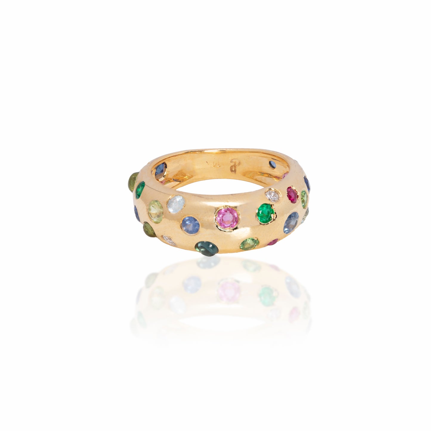 Confetti Domed Bombe Ring